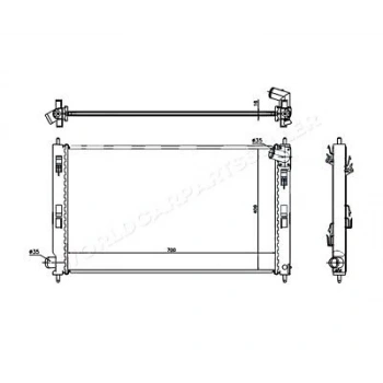 Radyatör Su Lancer 08Sonrası / Asx 10Sonrası / Outlander 06-13 / Peugeot 4007 4008 Dizel698×408X26 (Mt) Brazıng (Oem No: Mn156092)