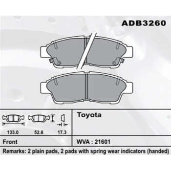 Fren Balatası Corolla 95 Enj 101-111 Ön Şimli 1.6 None (Oem No: T1Crl03-Kb-05)