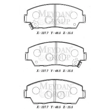 1990-1997 Mazda B2200 Pıck Up- Ön Fren Balatası (Disk) (127,7X48,5X15,5) (Daıwa) (Adet) (Oem No:Ub39492820)