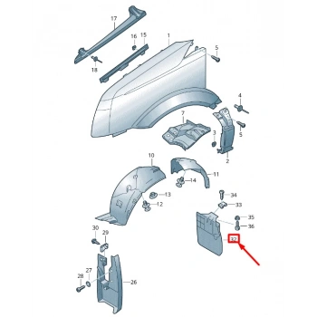 Paçalık Arka Sol Crafter None (Oem No: Vw-2E1821821D)