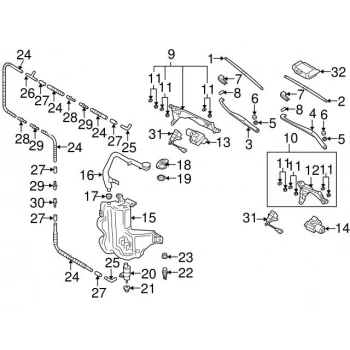 Silecek Depo Borusu Passat None (Oem No: Vw-3D0955463D)