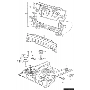 Ön Yükleme Taban Plakası Arka Polo Cls 96-03 None (Oem No: Vw-6N0803746A)
