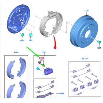 Fren Balatası Arka Papuclu Ford Fıesta/Ka Bm 95- (Oem No: Ys51 2200 Ab)