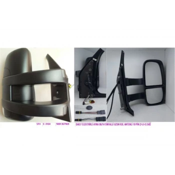 Iveco Daıly Elektrikli Ayna 2006-2014 Sinyalli Uzun Kol Antenli 10 Pin (7+2+1) Sağ (Oem No:5801367569)
