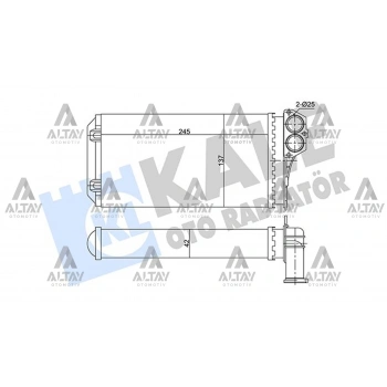 Radyatör Kalorifer 206 2014-2016 16V 1.6/2.0Hdı 00= / 206+ (T3E) 1.4Hdı  2009 Sonrası13  (Mekanik) (245X137X35) (Oem No:6448Q2)