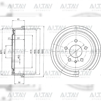 Fren Kampanası Vectra B / Zafira A X16Xel-X20Dth-Y20Dth Arka (Tek) (Oem No:568060)
