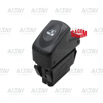 Cam Açma Düğmesi Clio / Kangoo Siyah Tekli 5 Fiş (Oem No:7700838100)