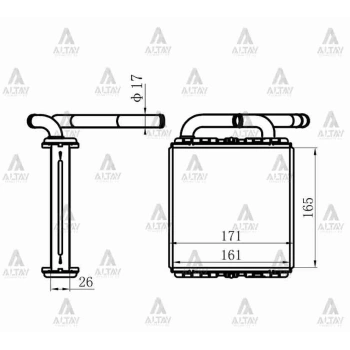 Radyatör Kalorifer H-100 Minibüs 1994-2005 Klimalı Ön Brazıng (Oem No:9721143030)