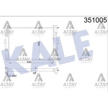 Radyatör Su Megane Iı / Scenic Iı / Grand Scenic Iı 2003 Sonrası 1.5-1.9 Dcı-1.4-1.6-2.0 16V (Mt) Mekanik (Oem No:8200115541)