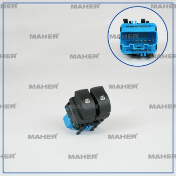 Cam Açma Düğmesi Kangoo Iıı / Master Iıı / Movano 2010 Sonrası (Çiftli) Mavi Sol (Oem No:8200108269)