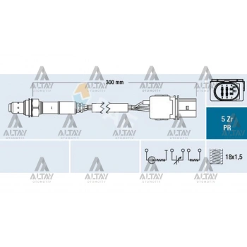 Sensör Oksijen Polo / Cordoba / Fabia 2003-2008 Bky-Bby 1.4 16V Ön (Oem No:036906262T)