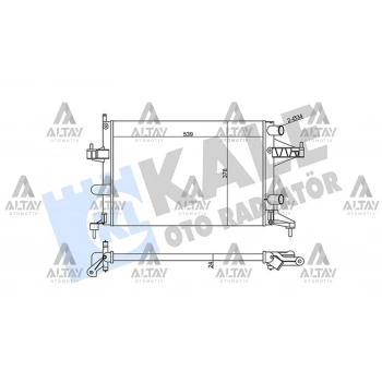 Radyatör Su Corsa C 2000-2006 / Tigra B 2004 Sonrası / 1.0 12V-1.2 16V-1.4 M-T Mekanik (Oem No:1300236)