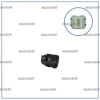 Dügme Cam Açma Kangoo Iıı / Logan Iı / Sandero Iı / Dokker / Duster / Lodgy (Çıftlı) Turuncu Isık Sol (Oem No:254110431R)