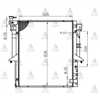 Radyatör Su L200 2006-2015 26Mm At Brazıng (Oem No:1350A183)
