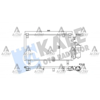 Radyatör Klima D-Max 2007-2011 2.5D Euro 4 Dıkey Bağlantı Brazıng (Oem No:8980711200)