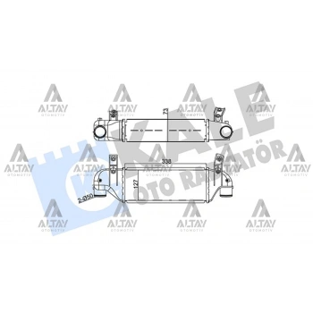 Turbo Radyatörü (İntercooler) Focus 1998-2004 1.8 Tdci 338X127X73 (Oem No:Xs4Q9L440Ca)