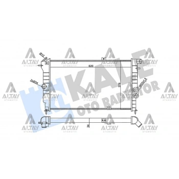 Radyatör Su Vectra A    88-1995 / 1.6-1.8-2.0 A-T Mekanik (Oem No:1300133)