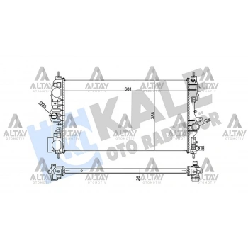 Radyatör Su İnsignia A  2008 2014 / Zafira C / A14Net-B14Net- Manuel- Brazing (Oem No:1300326)