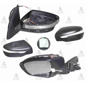 Ayna Dış Dikiz Qashqai 2014 Sonrası Elektrikli Sinyalli Isıtmalı Otomatik Katlanır Sol (Oem No:963024Eh6E)