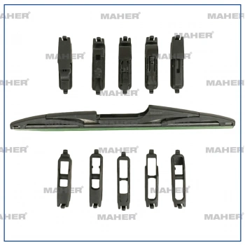 Silecek Süpürgesi Plastik Tip 10 Aparatlı 12 Arka (300Mm)