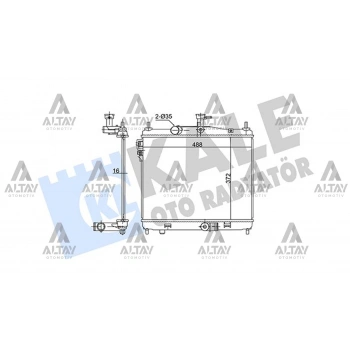 Radyatör Su Getz 2006-2011 Dizel M-T (Oem No:253101C600)
