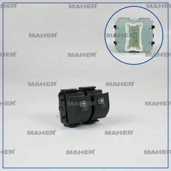 Cam Açma Düğmesi Kangoo / Duster (Çiftli) Turuncu Işık Sol (Oem No:254117873R)