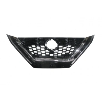 Nissan Qashqai- J12- 2022-2024  Ön Panjur Siyah Nikelaj Çıtalı Kamera Deliksiz (Tyg) (Oem No:623106Ua1A)