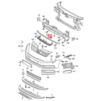 Vw Passat 2010-2013 Tampon Demiri Ön Alt (Oem No:3Aa807651A)