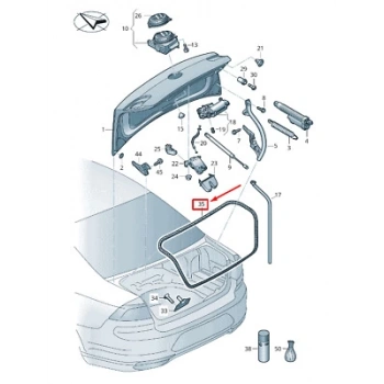 Vw Passat 2013- Bagaj Kapak Fitili  (Oem No:3G5827705G)