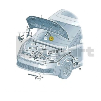 Vw Superb 2013-2019 Kaput Kilit Karşılığı  (Oem No:3V0823186A)