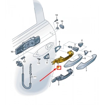 Vw A3 2020- Dış Kapı Kolu Sol İç Parça (Oem No:8Y0837205A)