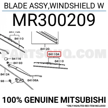 Silecek Süpürgesi Takım Rüzgarlıklı Silecek Twın (550+475Mm) (Oem No:Mr300209)