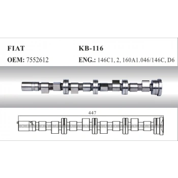 Fiat Uno 70/Tempra/Tipo 1,4I-1,6I 1990- Eksantrik Mili  (Oem No:7552612)