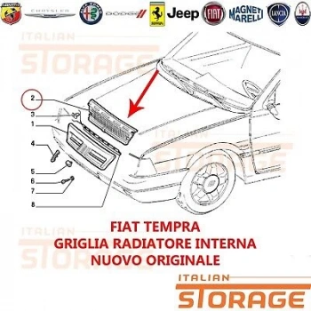 Fiat Tempra Sx 1992- Ön Panjur İç Takvıye (Oem No:7738987)