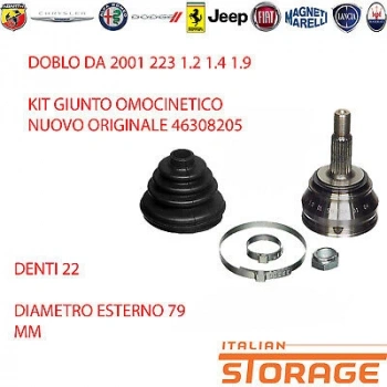 Fiat Doblo 1,2 8 V-1,9 D 2001- Aks Kafası Dış 22X22X51 Uzunluk 146,7 Mm (Oem No:46308205)