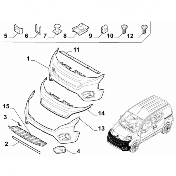 Fiat Fiorino Bıpper Nemo 2017- Sis Far Çerçevesı Sol Sissiz (Oem No:735643540)