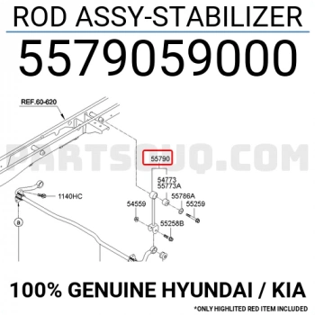 Kore H350 Dizel 2015- Denge Kolu Arka Çatallı Sağ/Sol (Oem No:5579059000)