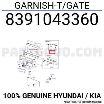Kore H100 Mın Dizel 1997-2007 Bagaj Çıtası Ym (Oem No:8391043360)
