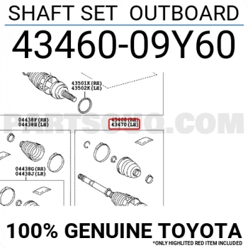 Japon Hilux (Gun135, Gun125, Gun126) 2.4 D:2.8 D 2015- Aks Kafası Dış . (Oem No:4346009Y60)