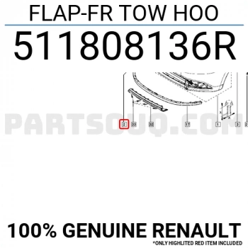 Renault Symbol Logan Sandero 2007- Çeki Demirr Kapağı Ön  (Oem No:511808136R)