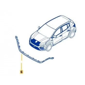 Renault Taılant 2021- Ön Panjur Krom Panjur Alt Çıtası ( Sıyah ) (Oem No:623859762R)