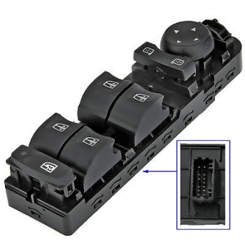 Renault Fluence Megane Iıı - Laguna Iıı 2010- Cam Açma Düğmesi Sol Dörtlü (Oem No:809610007R)