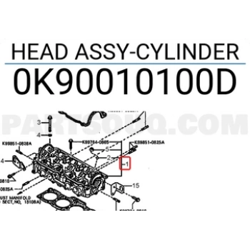 Kore Sportage 2,0 Benzin 1994-2003 Silindir Kapağı  (Oem No:0K90010100D)