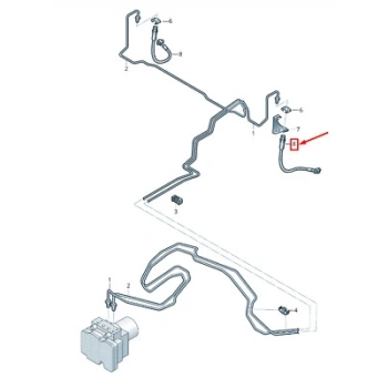 Vw  A6 A7  2018- Fren Hortumu Arka  (Oem No:4K0611775C)