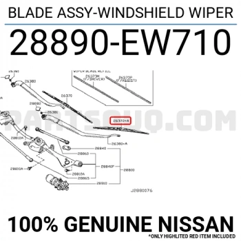 Kore Galloper B.M 1998-2003 Silecek Süpürgesı Ön 425 Mm (Oem No:28890Ew710)