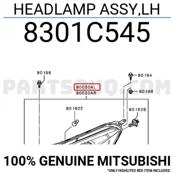 Japon Attrage (A13) Benzin 2014- Far Sol  (Oem No:8301C545)
