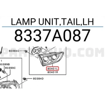 Japon Lancer (Cy) 1.5:1.6 2010- Stop Lambası İç Sol . (Oem No:8337A087)