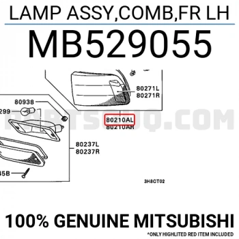 Japon Galant (E3) 1.6:1.8:2.0 88-1992 Sinyal Lambası Sol . (Oem No:Mb529055)