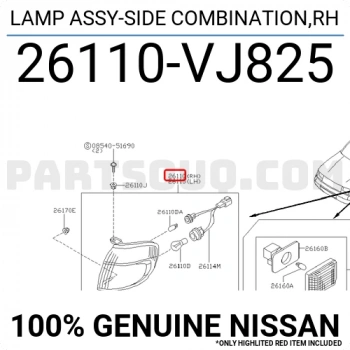 Japon Pıck-Up (D22) 2.7 D:3.2 Td 2000-2001 Sinyal Lambası Sağ . (Oem No:26110Vj825)