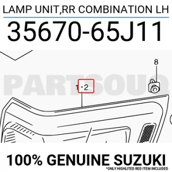 Stop Lambası Grand Vitara 2005-2012 5K 2.0 Duysuz Sol (Oem No:3567065J11)